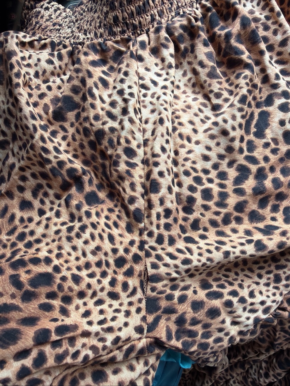 Aerie Party Pants Women Large Palazzo Leopard Print Super Wide Leg New with FLAW - Picture 14 of 16